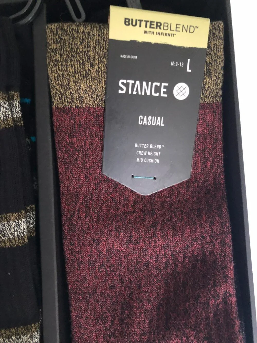 Stance McGregor Butter Blend 3 Pack Socks Gift Box Size L